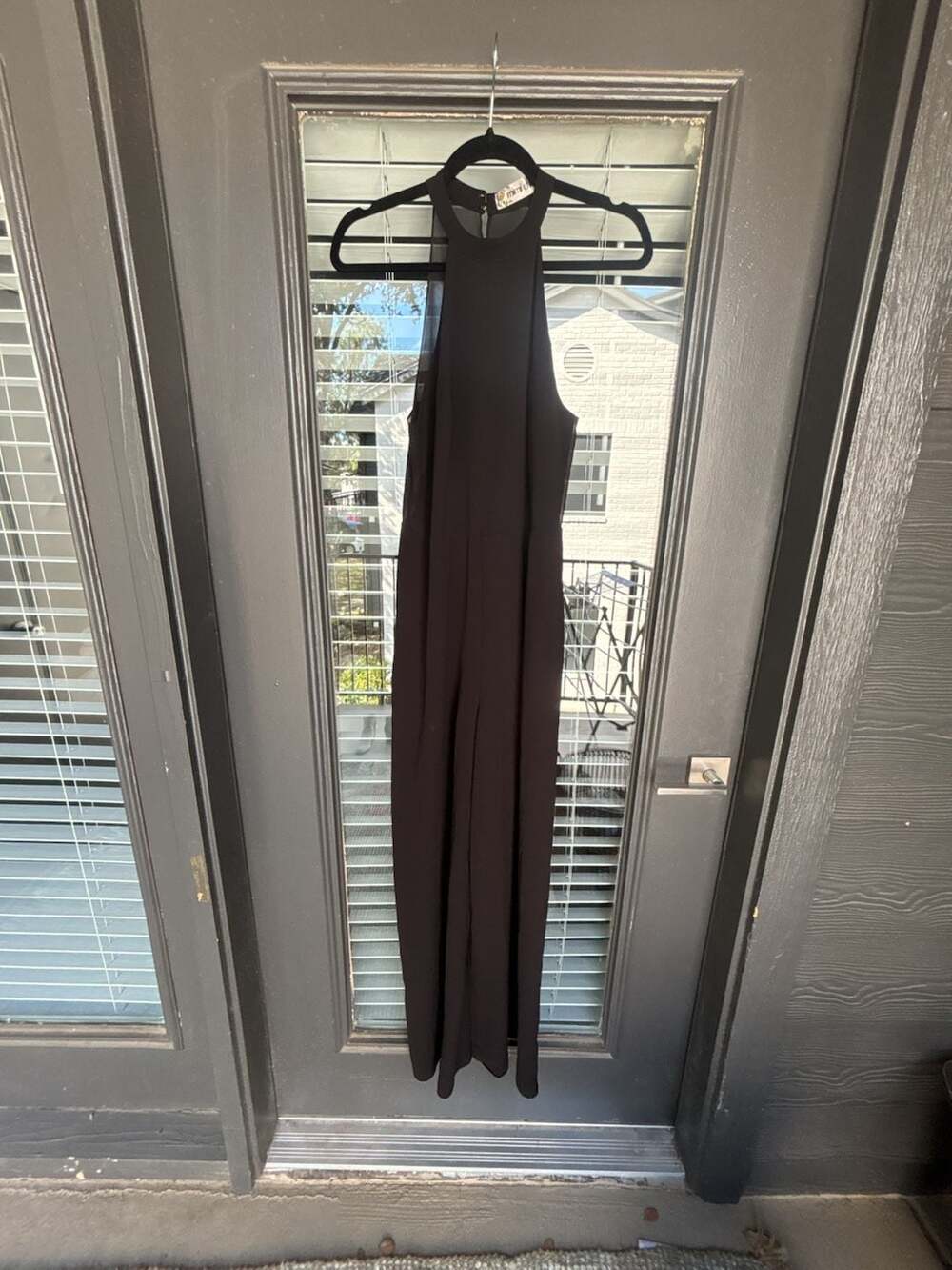 Mimi Chica Women's Black Halter Neck Wide-Leg Jumpsuit Style PGI735